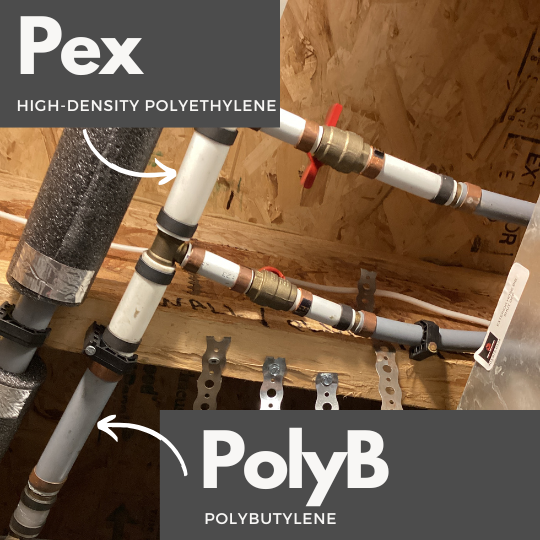 Poly-B polybutylene water piping VS PEX