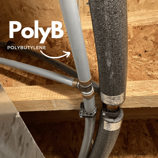 Poly-B polybutylene water piping